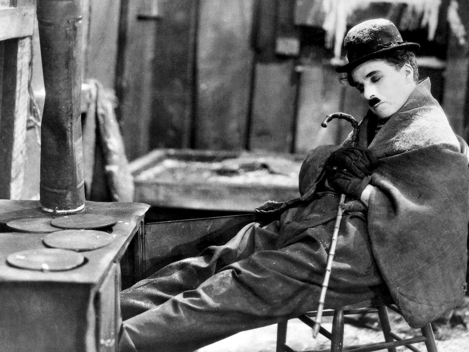 Чарли Чаплин задремал в фильме