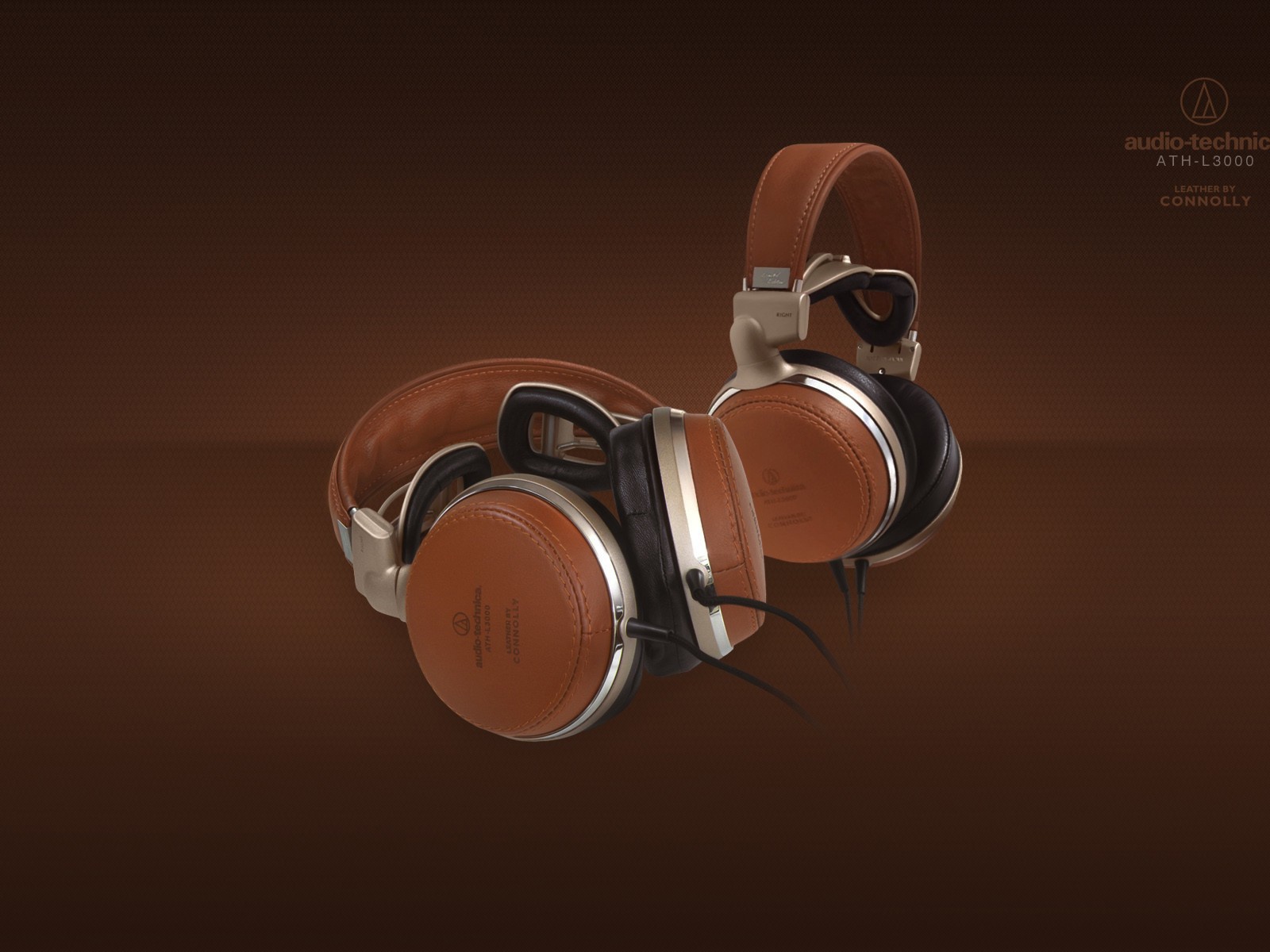 Коричневые наушники audio-technica