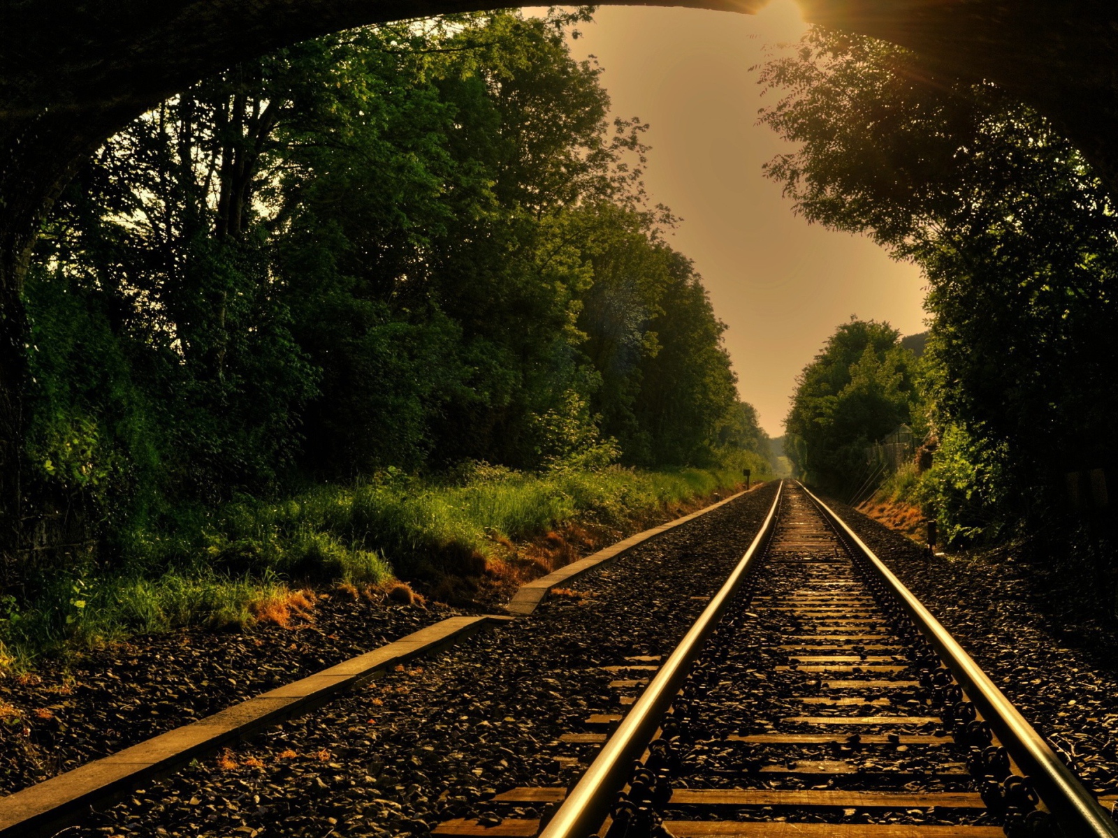 Железная дорога выходит из тоннеля