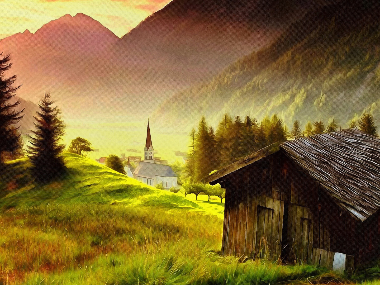 Сказочно красивый горный пейзаж