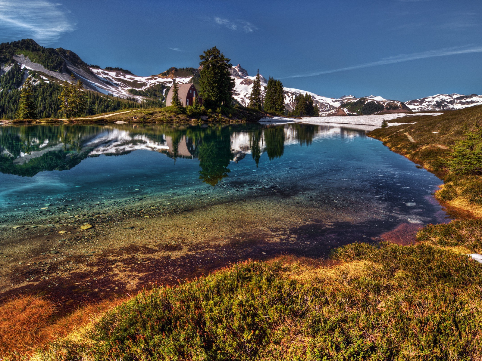 Горная река, фото HDR