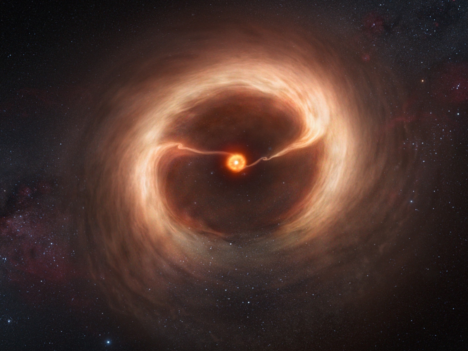 Галактическая линза в космосе