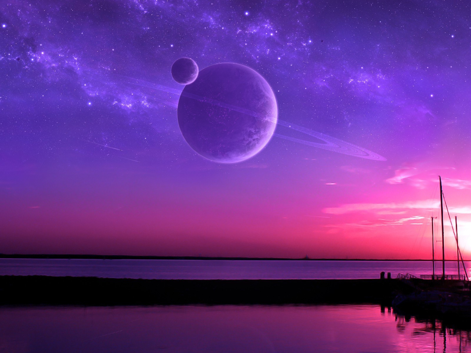 Планета Сатурн в небе