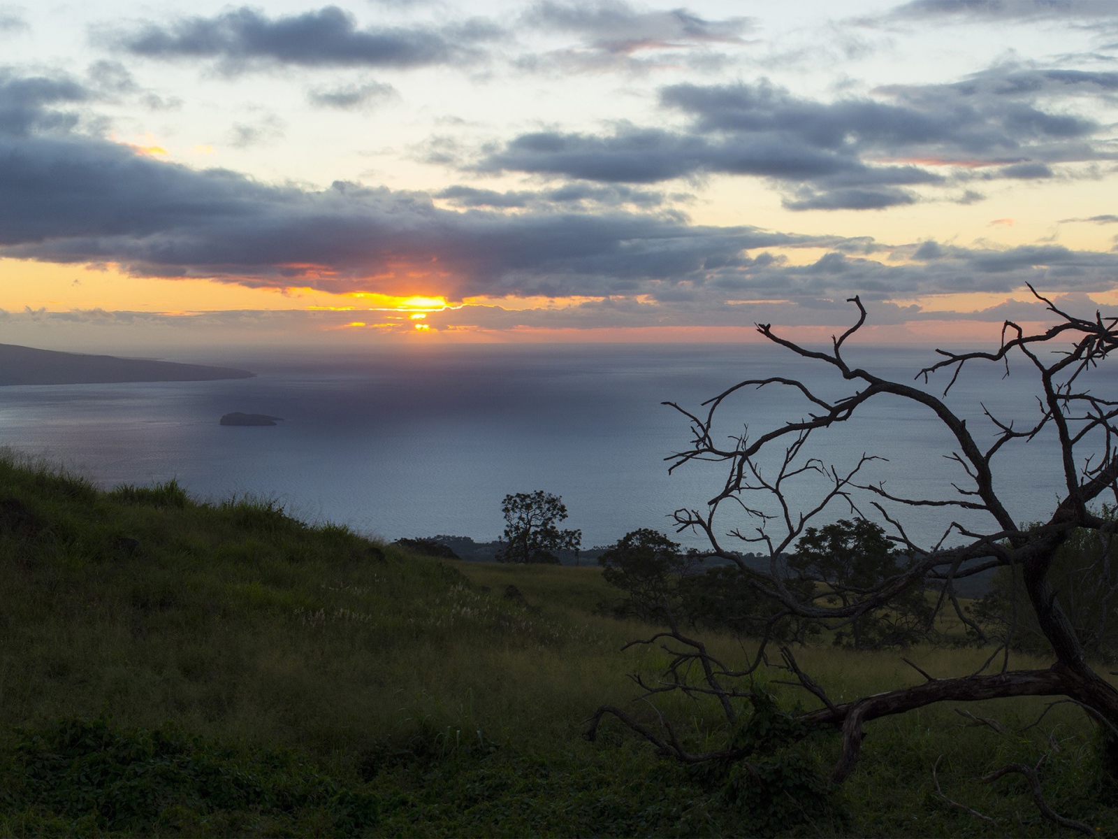 Закат над морем, Гавайи