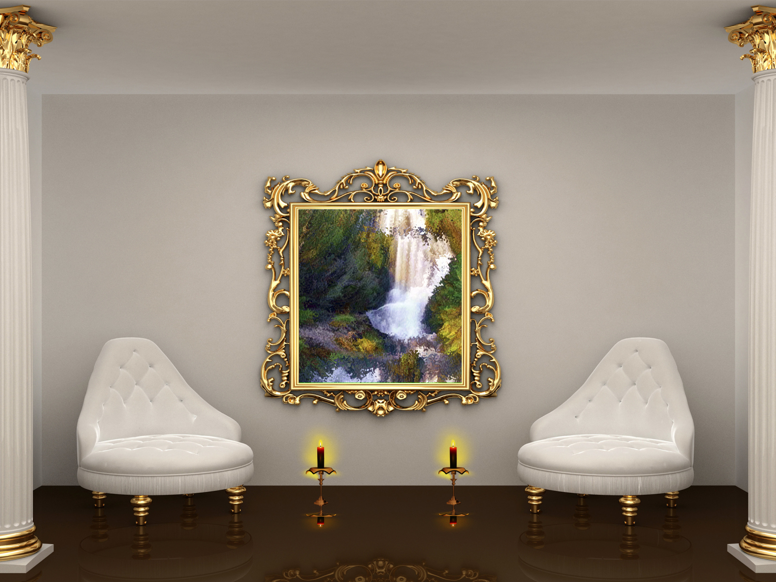 Две колонны и два кресла