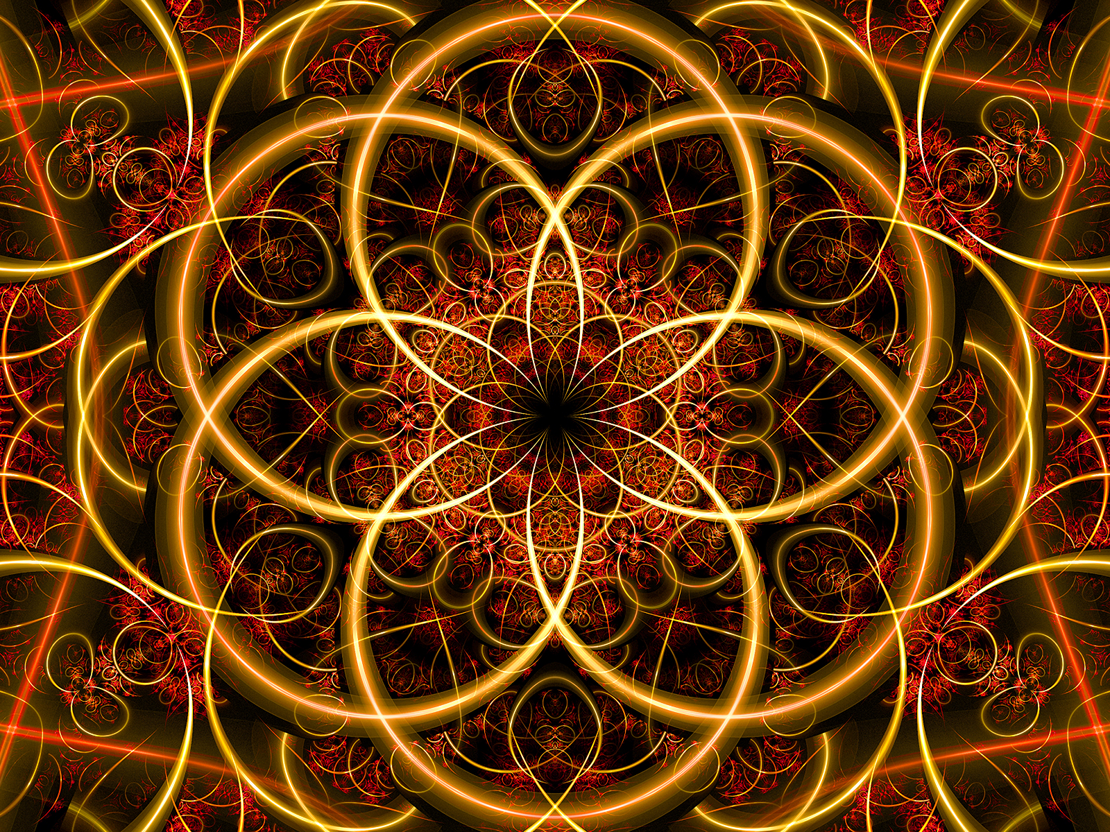 Абстрактный красно желтый рисунок 