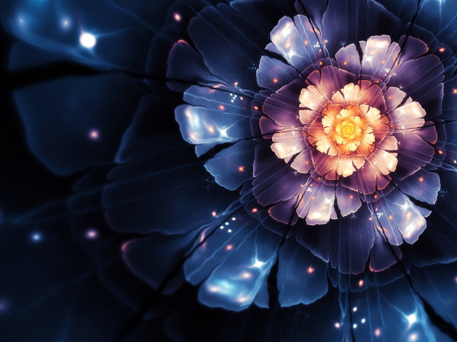 Красивый абстрактный цветок 3 д графика 