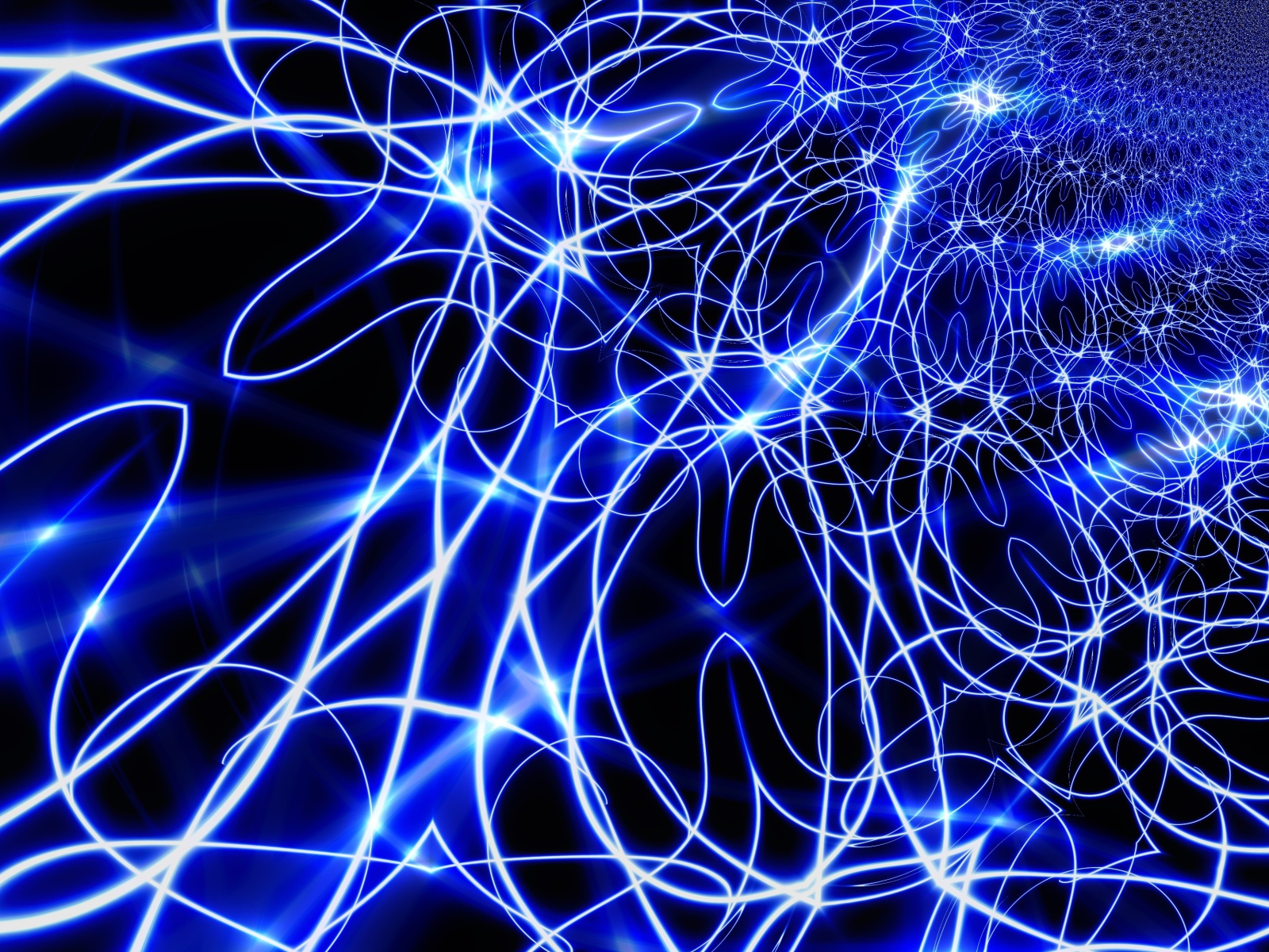 Светящиеся неоновые волны, абстракция 