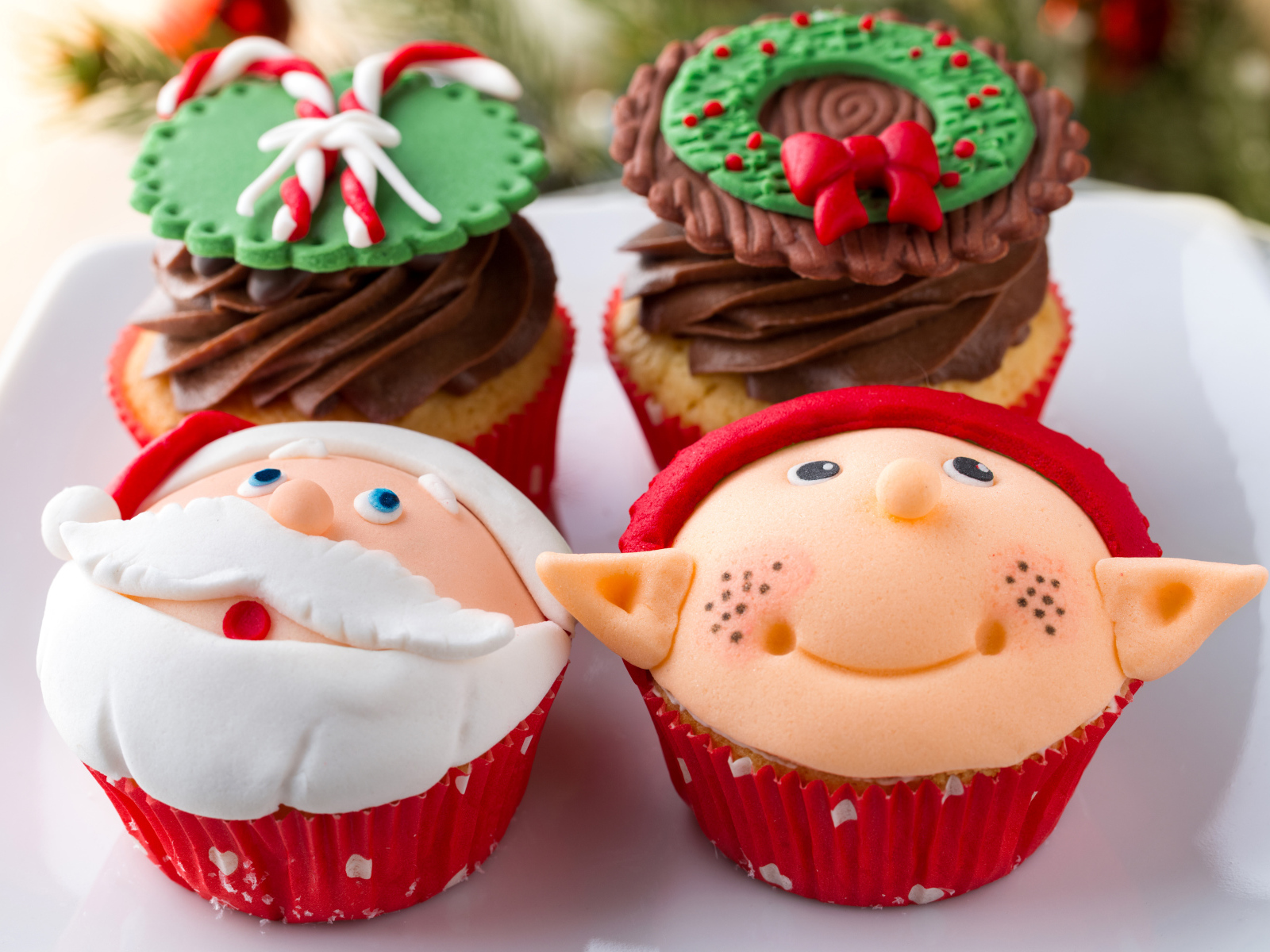 Праздничные капкейки на Новый год и Рождество