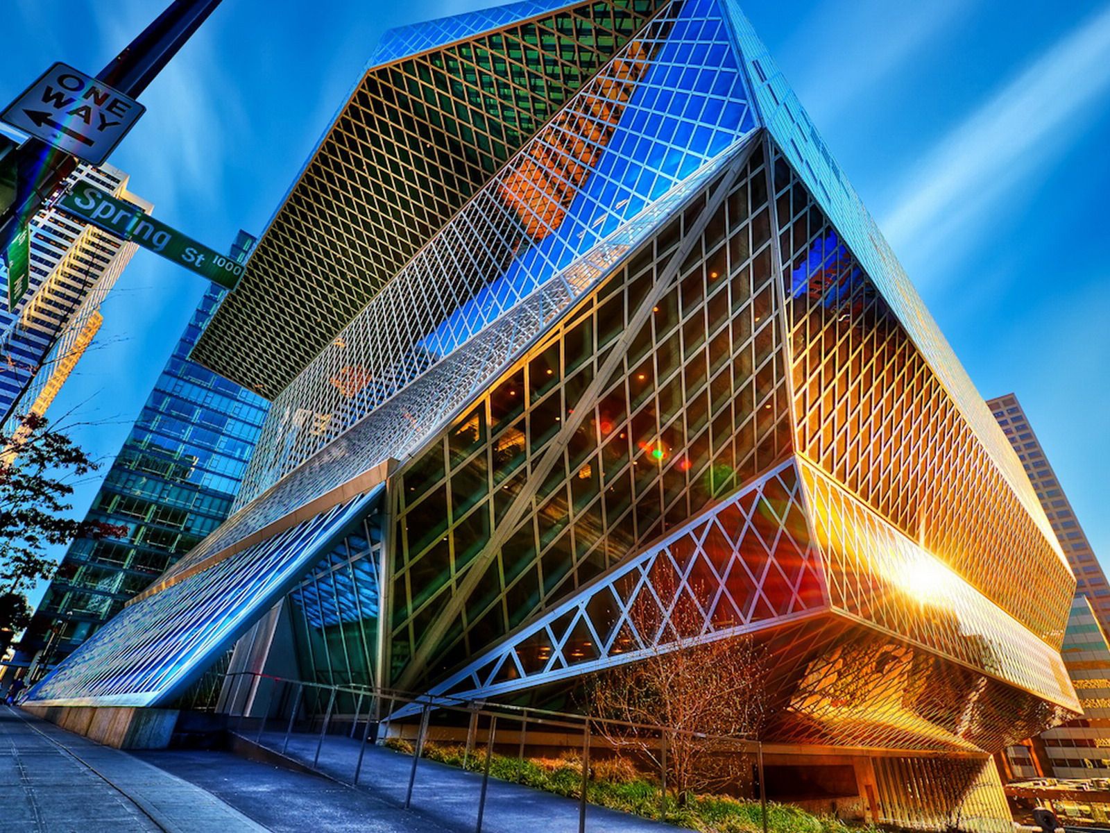 Современное здание, город Сиэтл