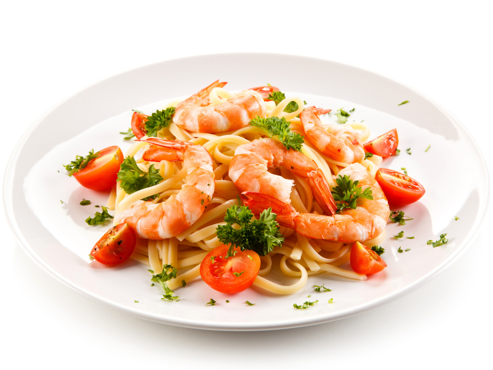 Макароны с креветками 