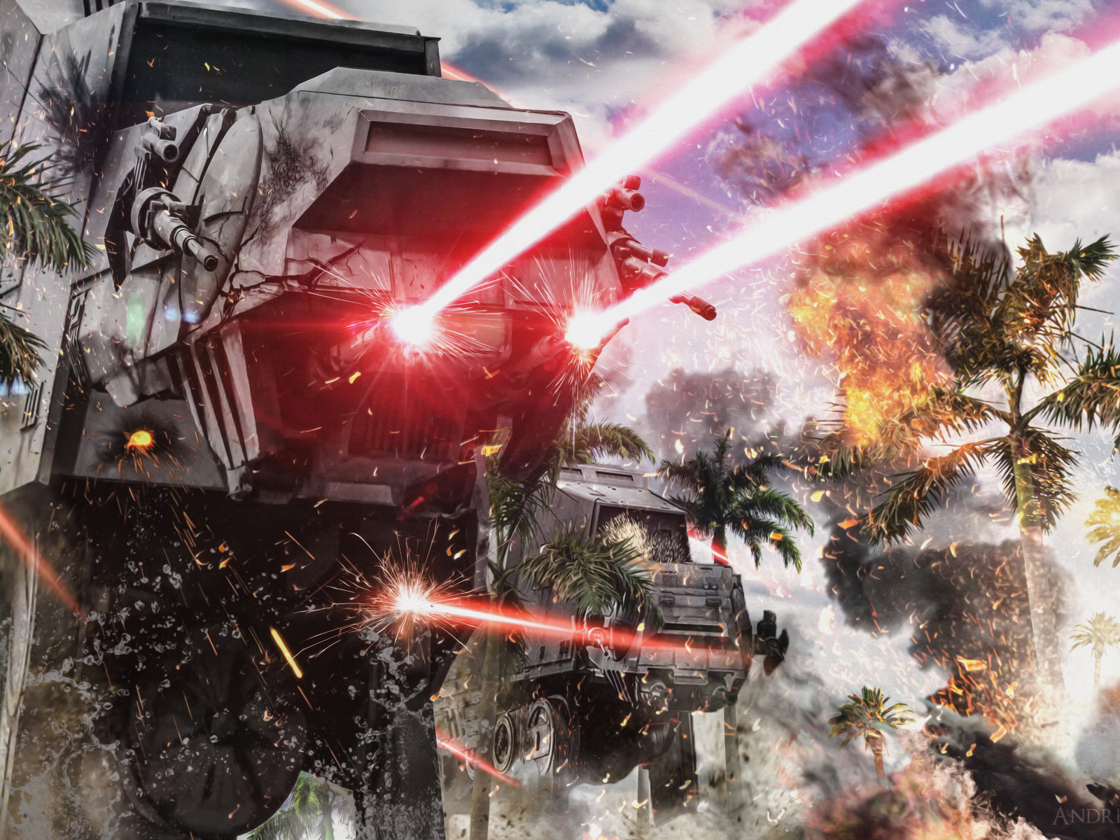 Боевая машина AT-AT фильм Изгой-один. Звёздные войны Истории 