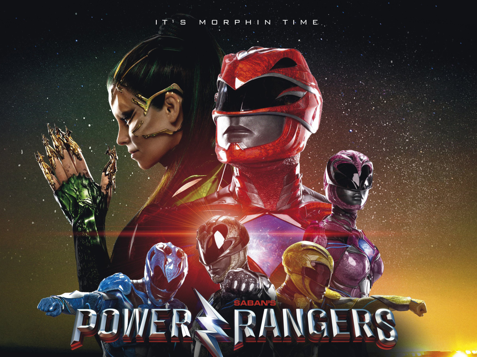 Постер фильма Могучие рейнджеры 2017 