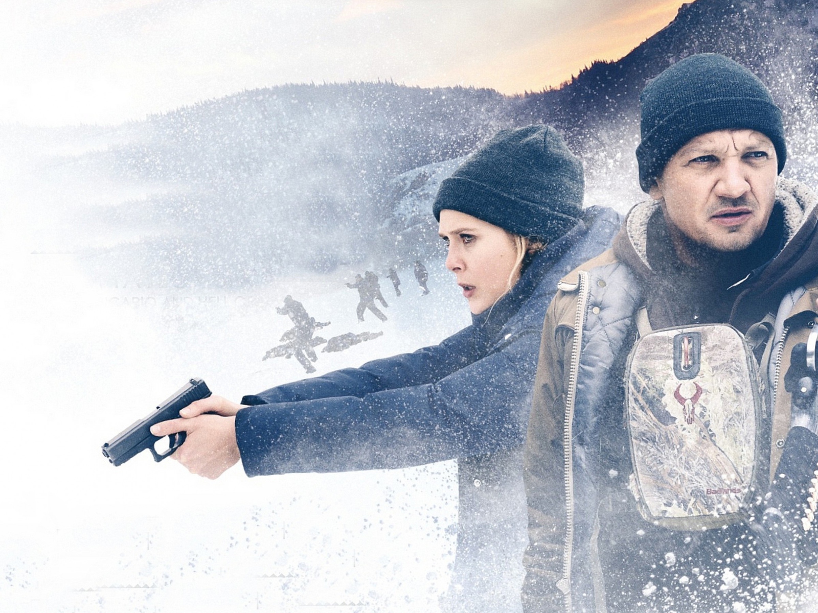 Главные герои фильма Ветреная река, 2017