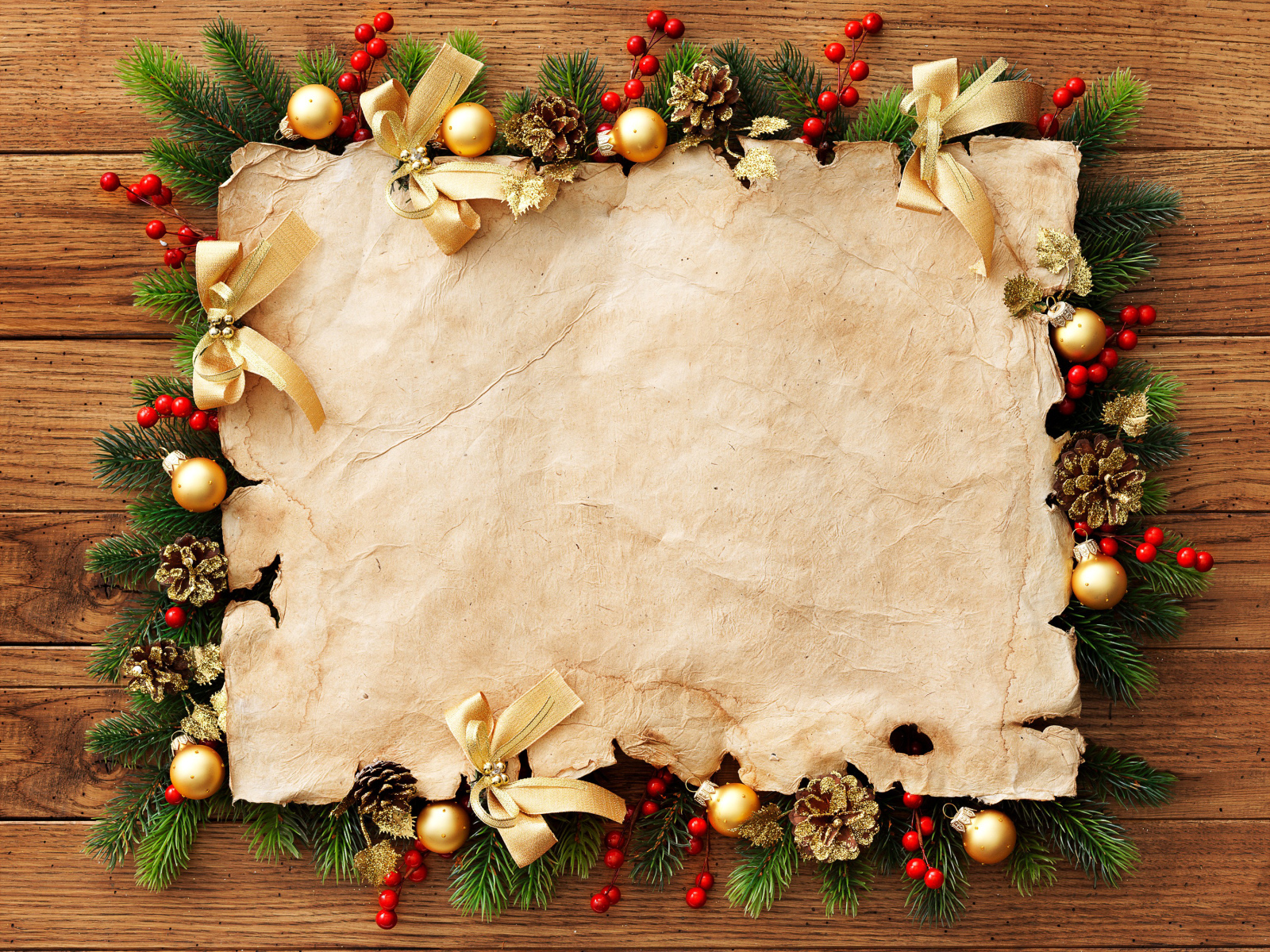 Шаблон поздравительной новогодней открытки