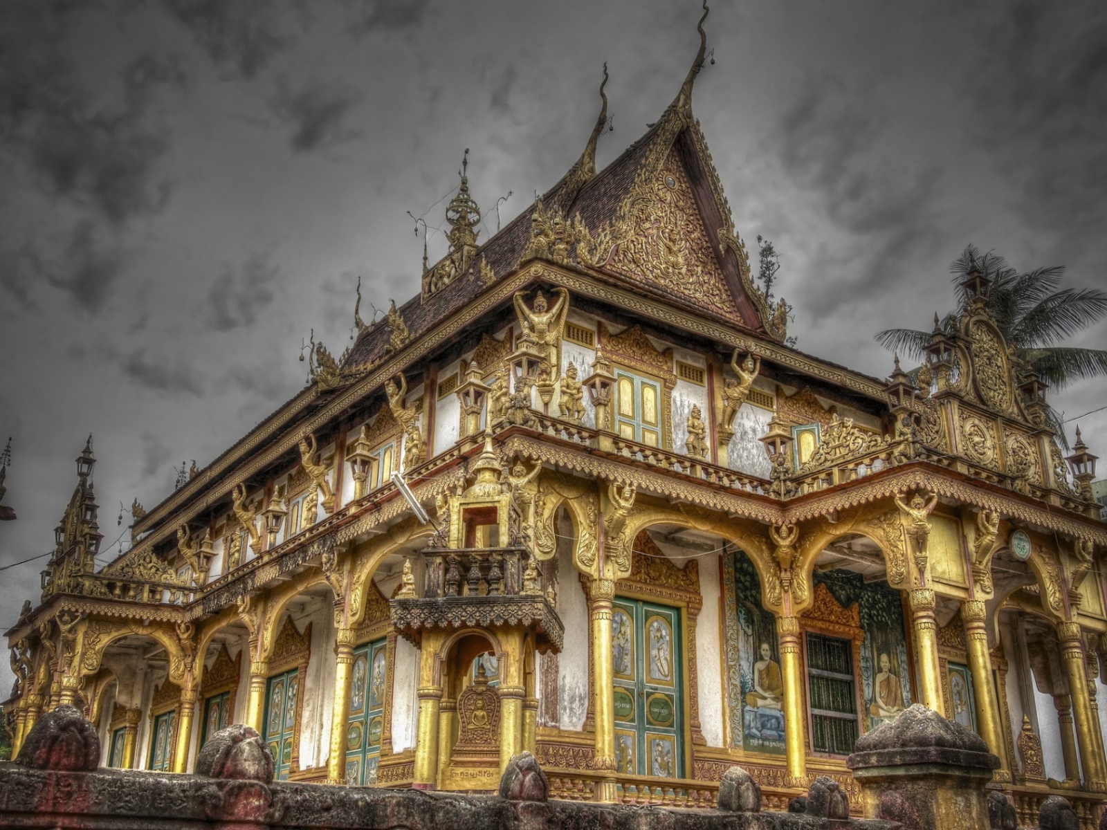 Храм в городе Пномпень, Камбоджа 