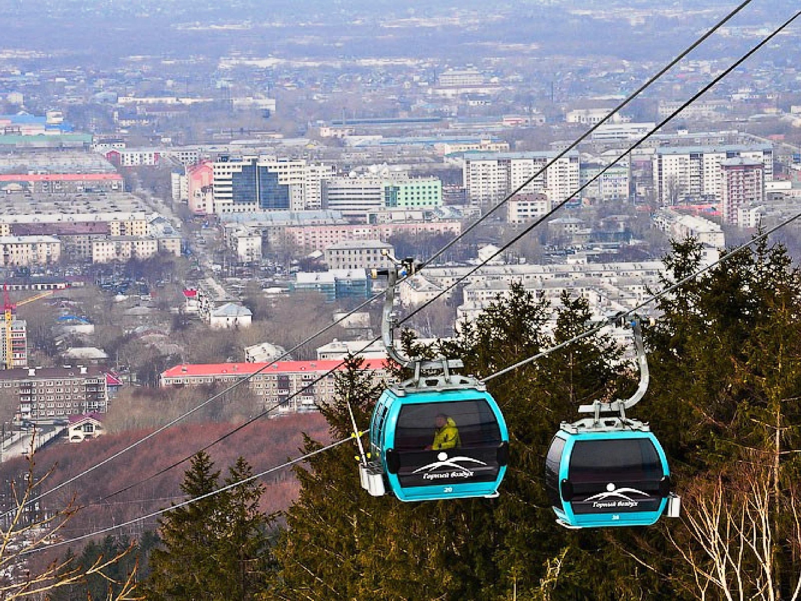 Канатная дорога, Южно - сахалинский горнолыжный курорт Горный воздух, Россия 
