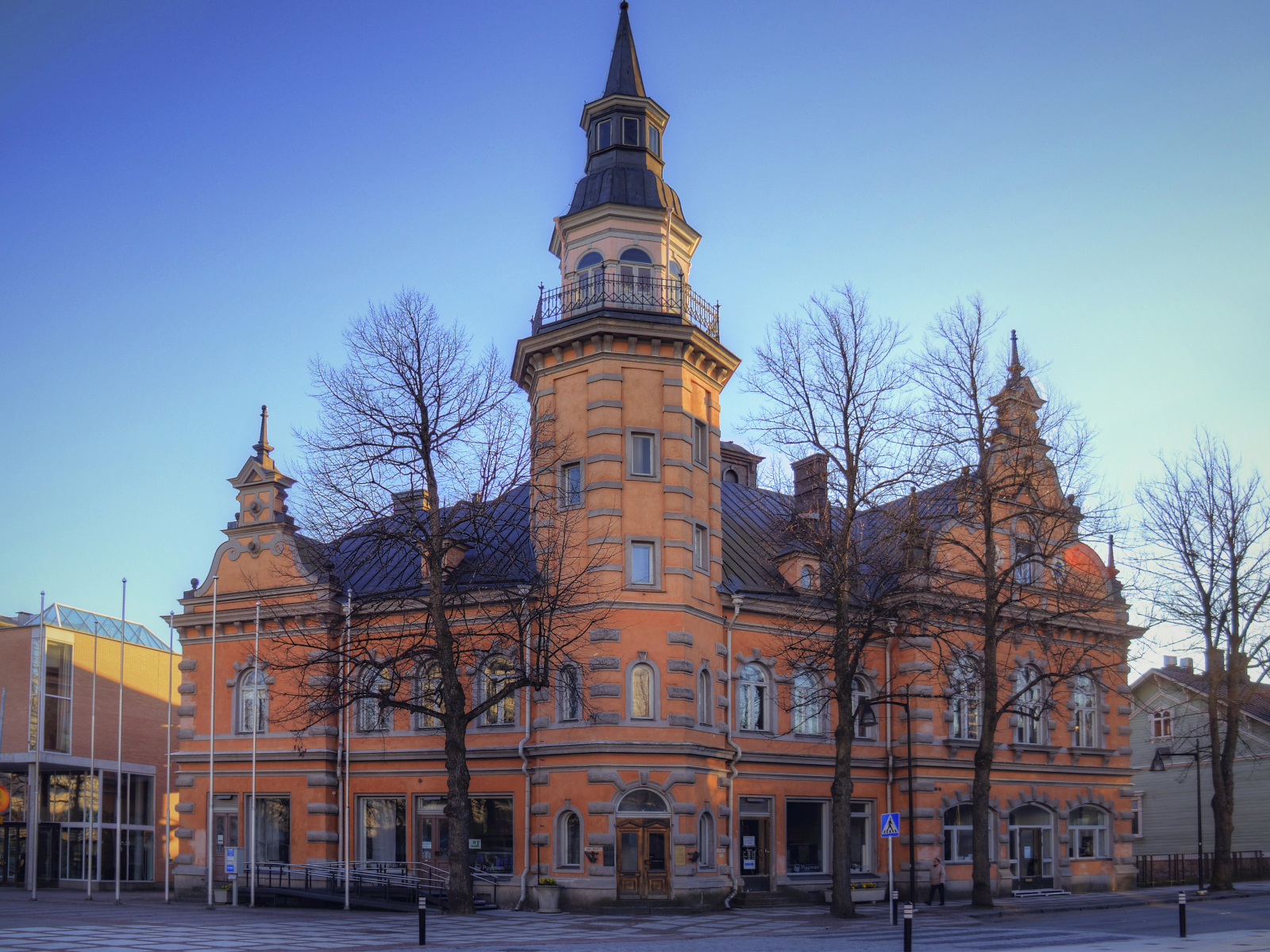 Красивое здание храма в городе Раума, Финляндия 