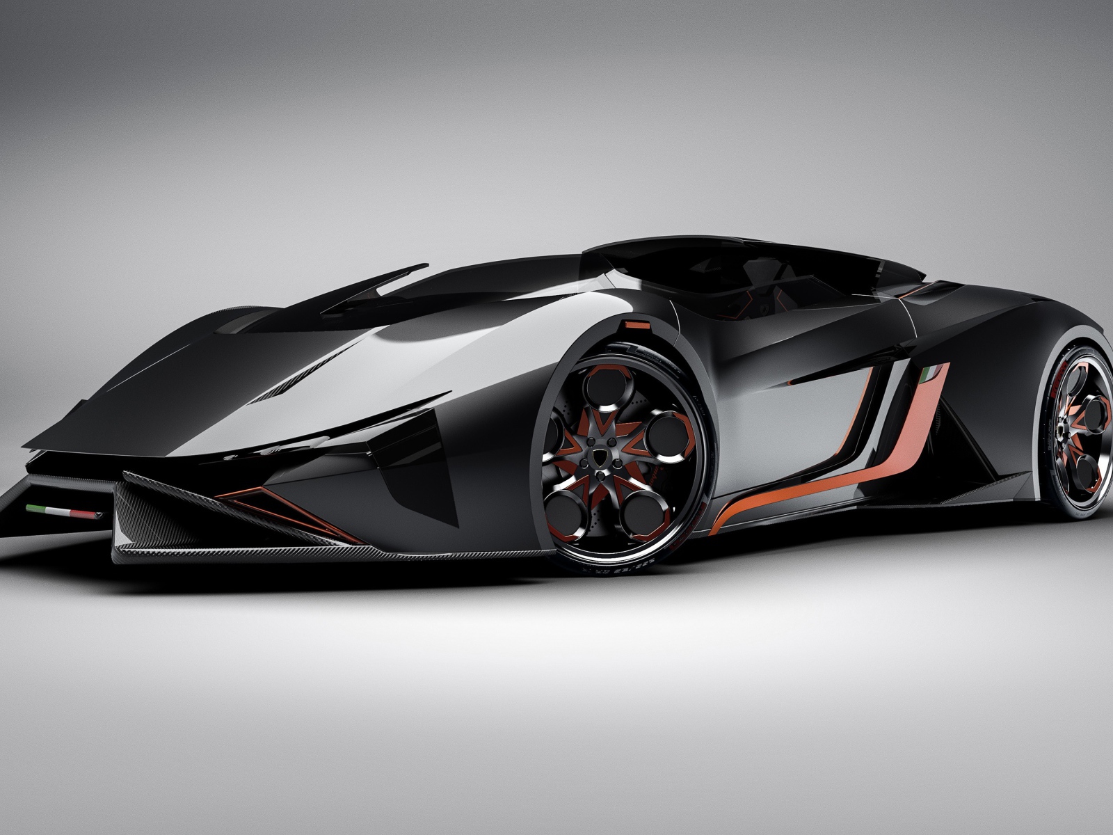 Электрический автомобиль Lamborghini Diamante на сером фоне