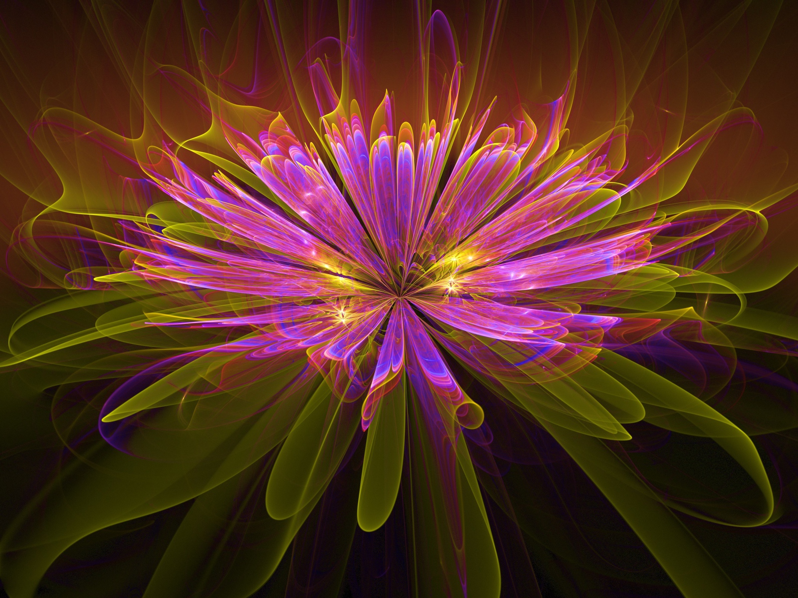 Красивый необычный фрактальный цветок