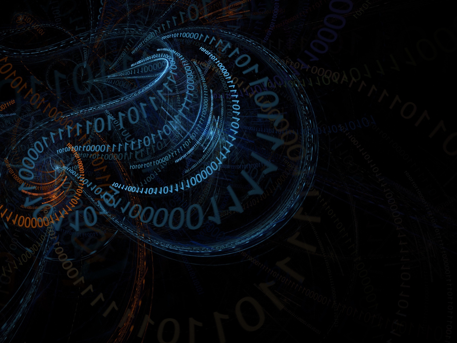 Узоры из цифрового кода на черном фоне абстракция 