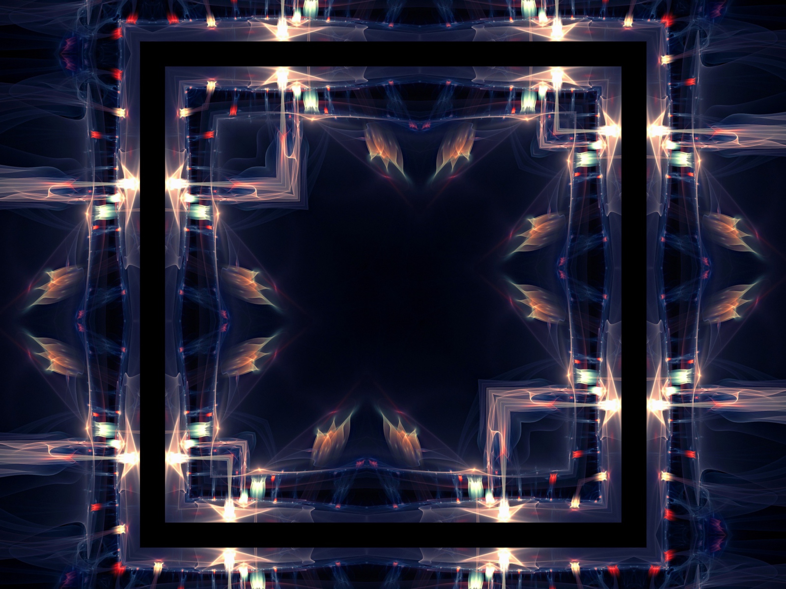 Квадрат с яркими волнами, 3д графика