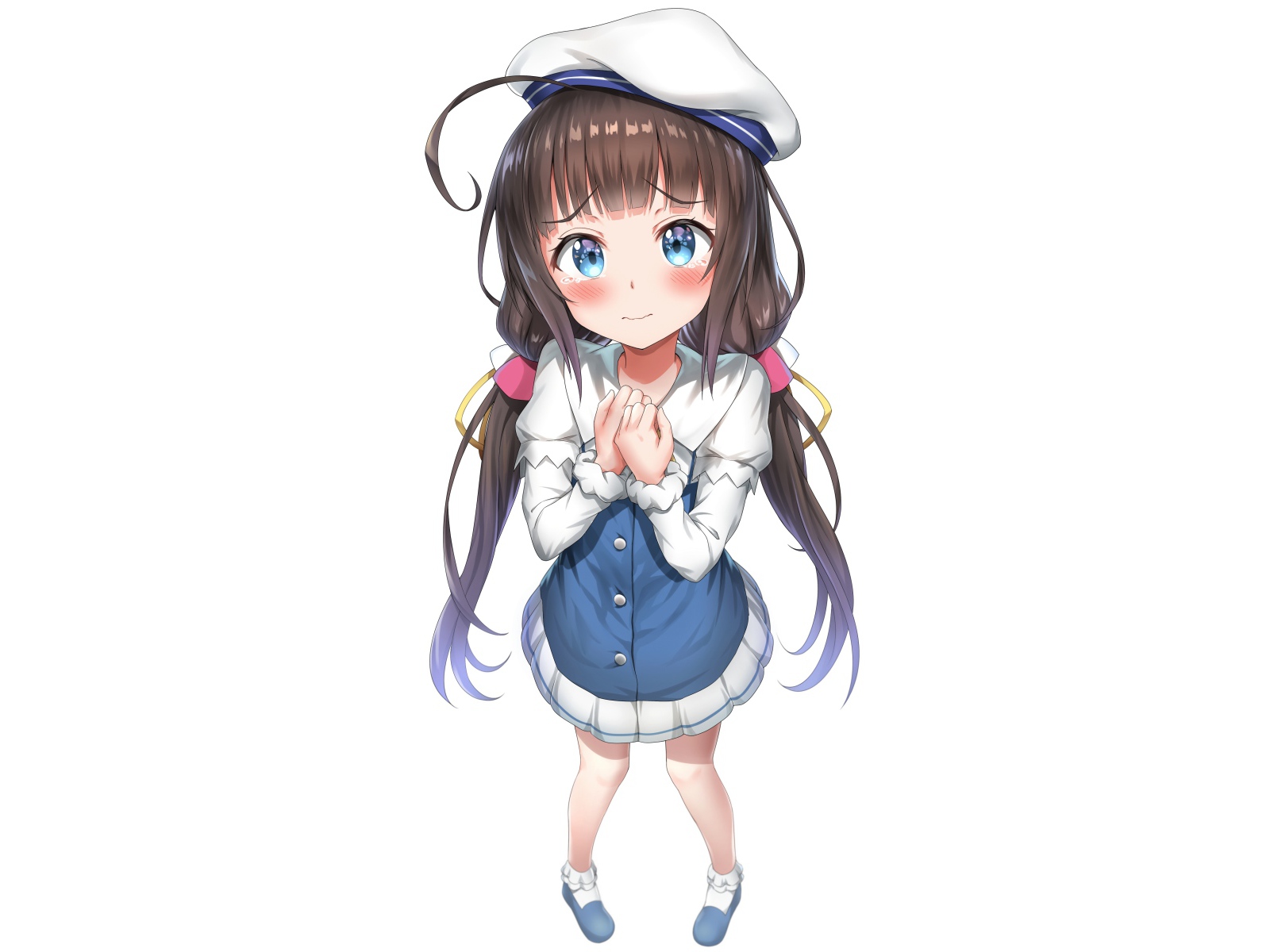 Девушка Ai Hinatsuru на белом фоне, аниме Ryuuou no Oshigoto!