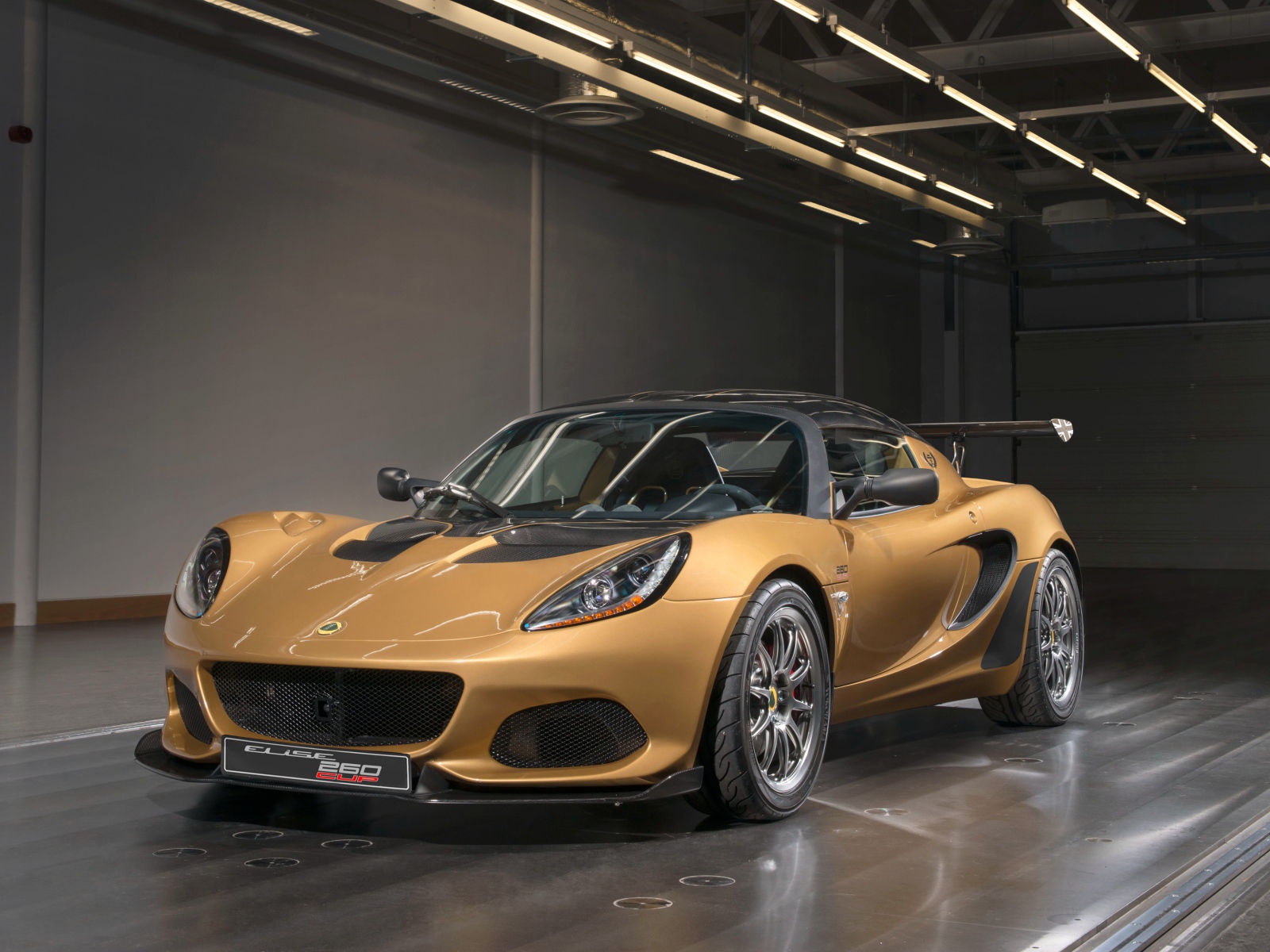 Спортивный автомобиль Lotus Elise в гараже