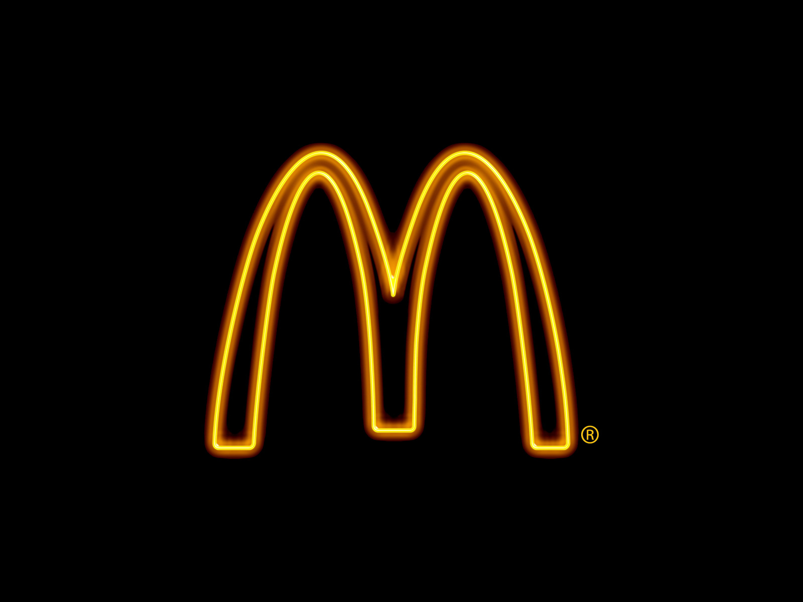 McDonalds logo on black background