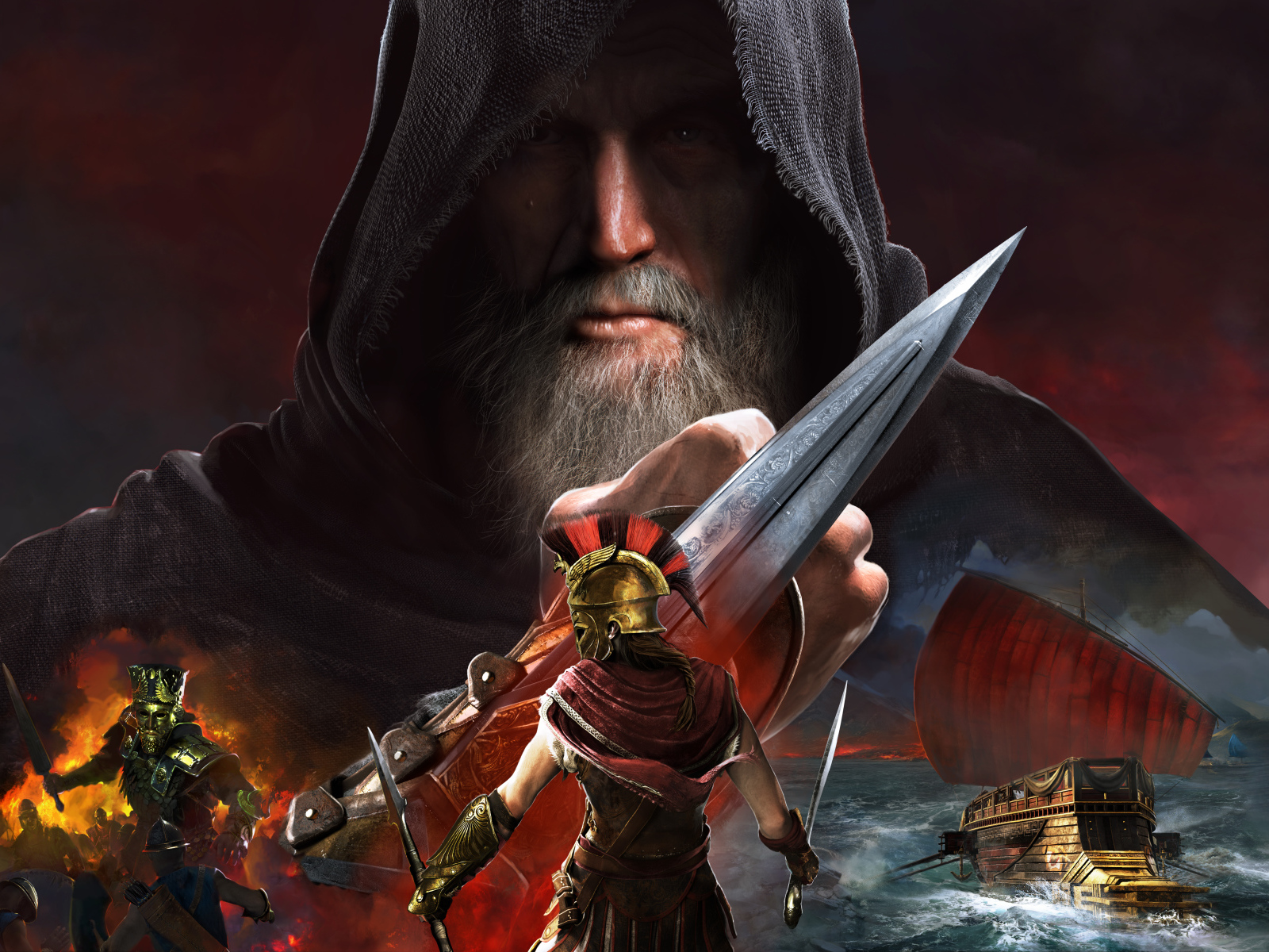 Кадр популярной компьютерной игры Assassin's Creed. Odyssey