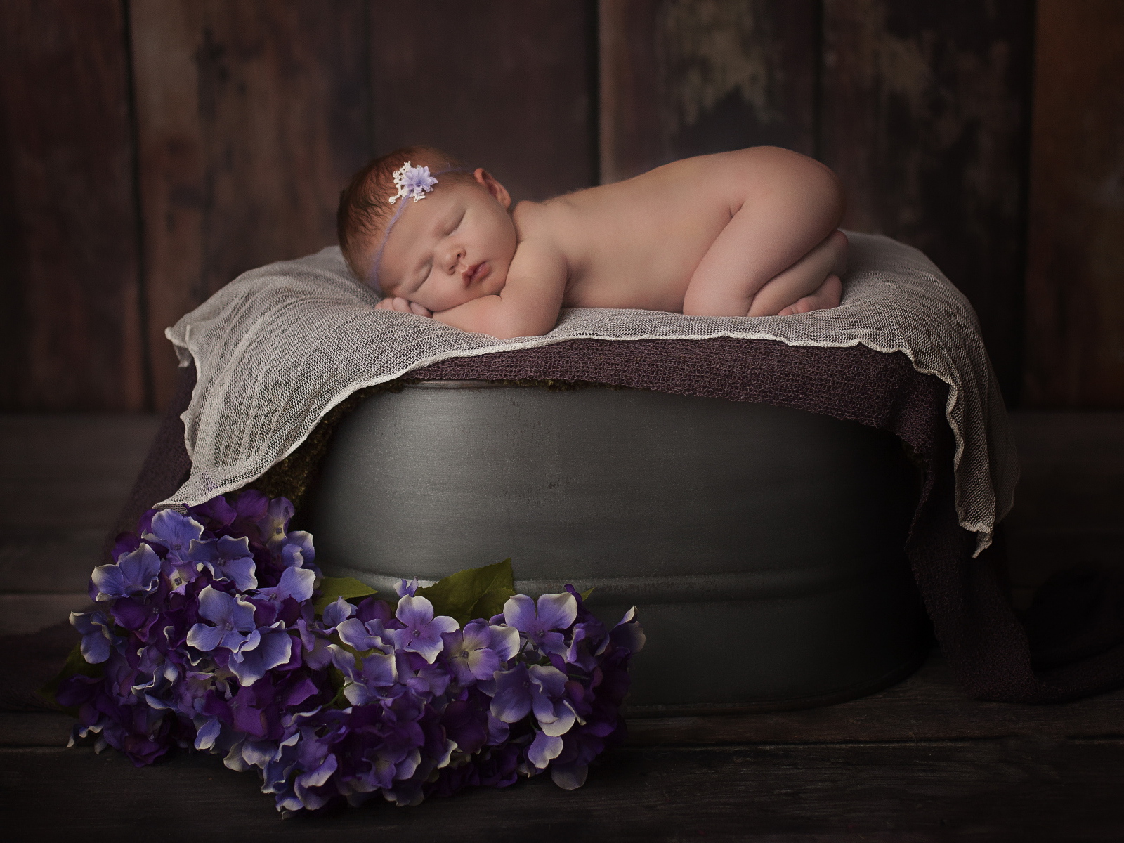 Нежный спящий грудной ребенок 