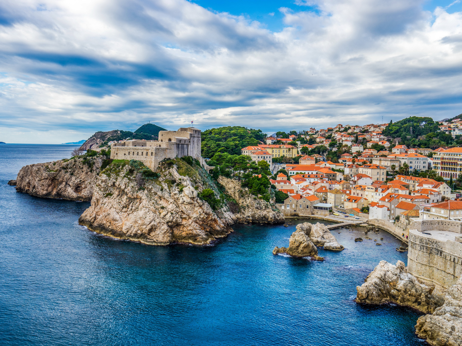 Город Дубровник побережье Хорватия