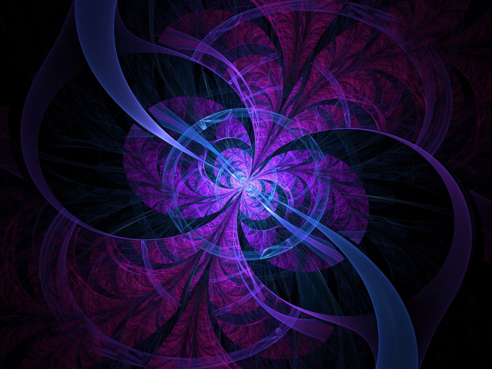 Яркий неоновый абстрактный цветок 