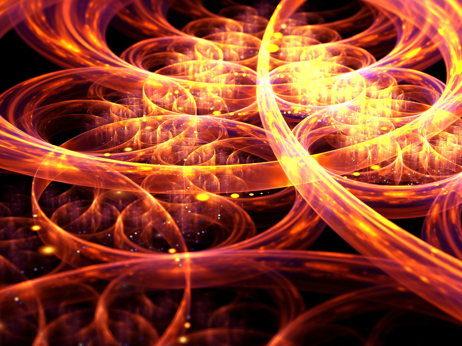 Фрактальные яркие круги разного размера