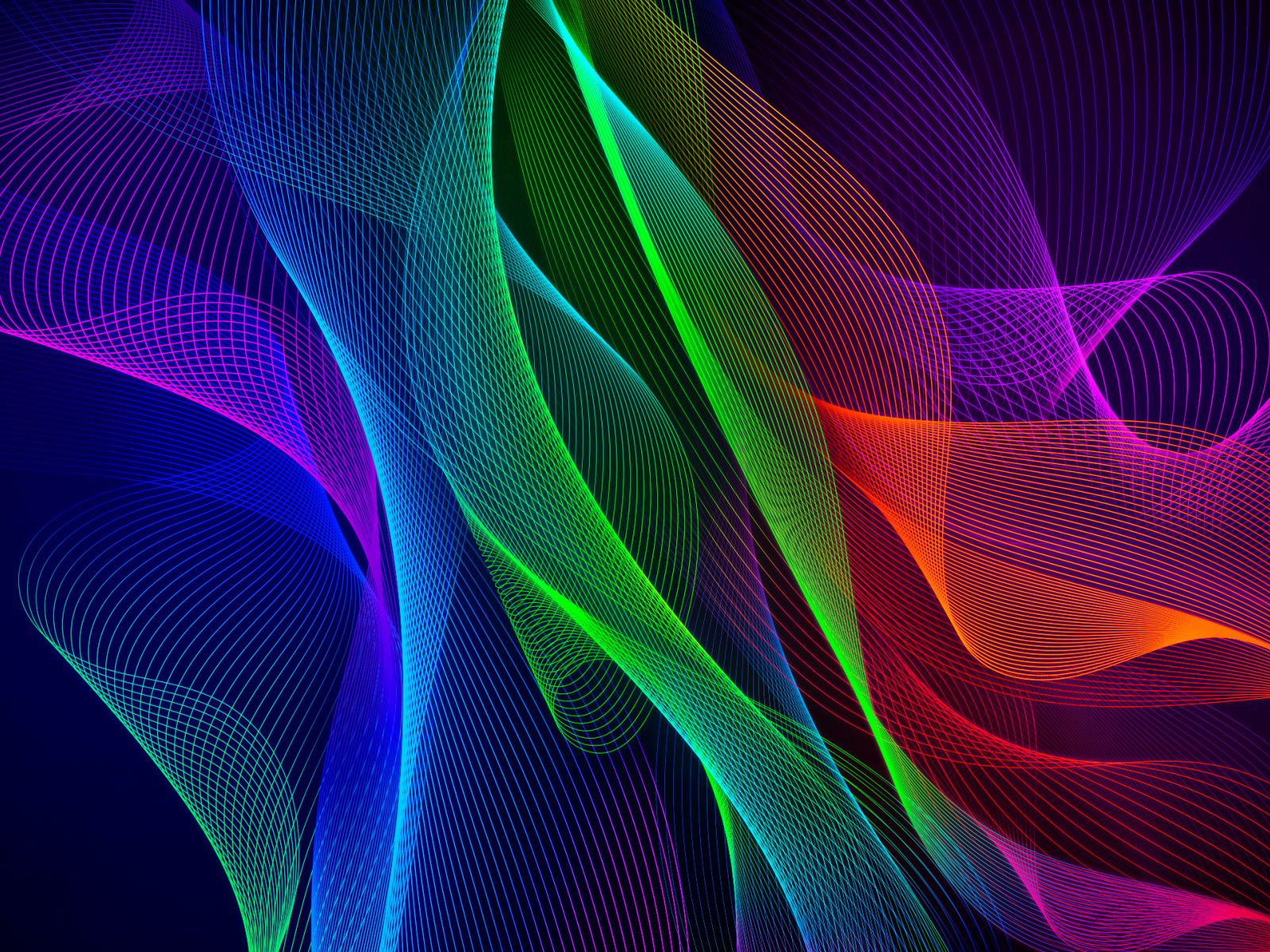 Разноцветные волнистые сети 