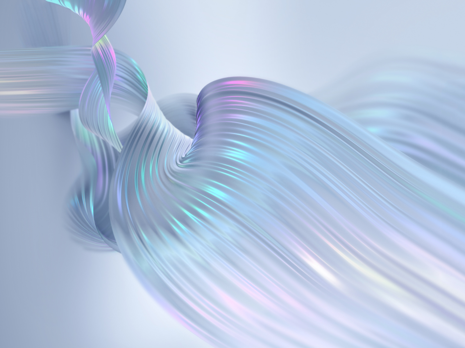 Неоновые абстрактные волны на сером фоне