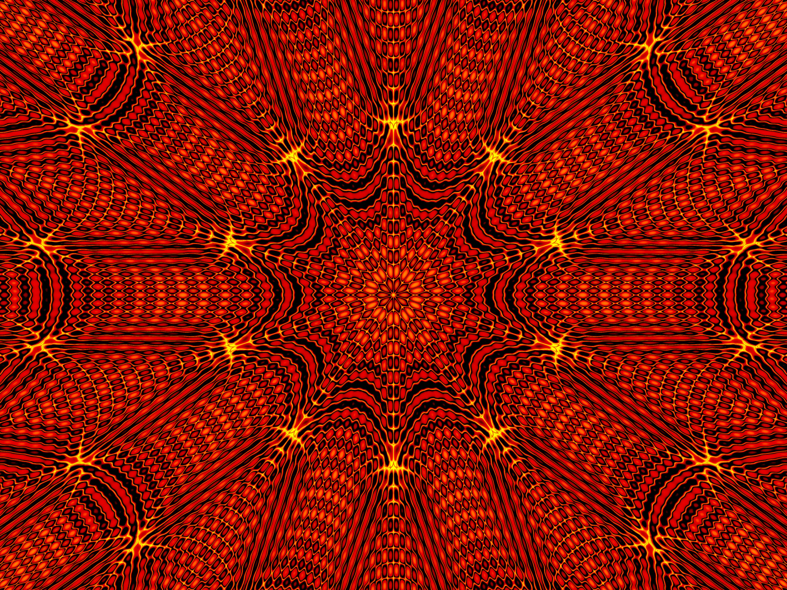 Красивый яркий оранжевый абстрактный рисунок калейдоскоп