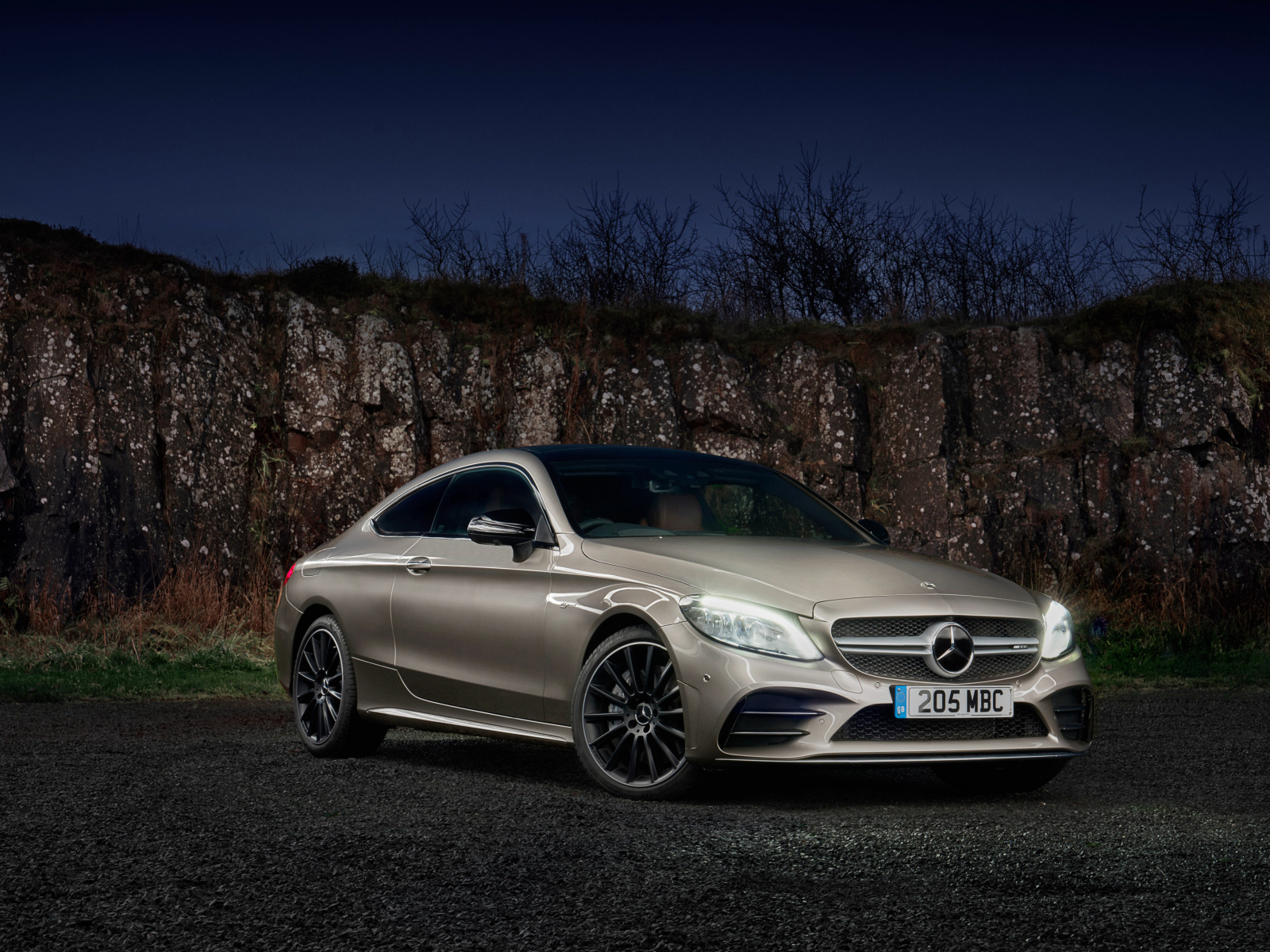Автомобиль Mercedes-AMG C 43, 2019 года на фоне гор