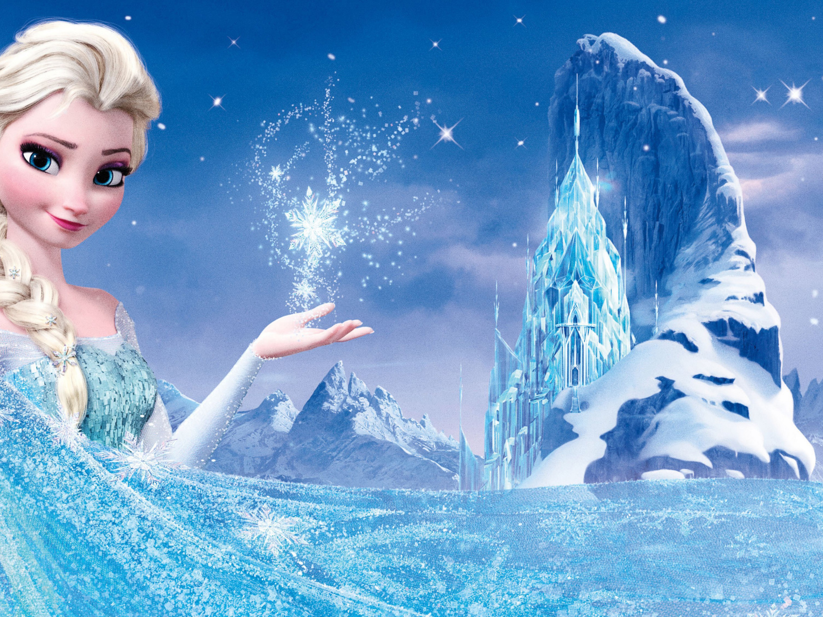 Красивая Эльза из мультфильма Холодное сердце 2