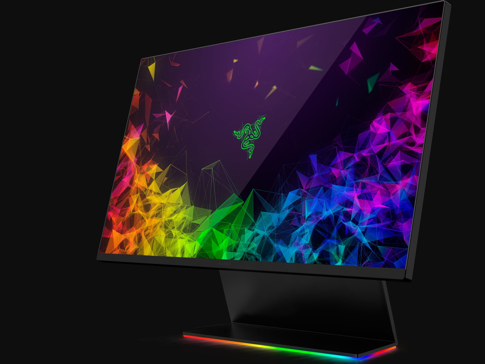 Игровой монитор Razer Raptor, CES 2019 года на черном фоне