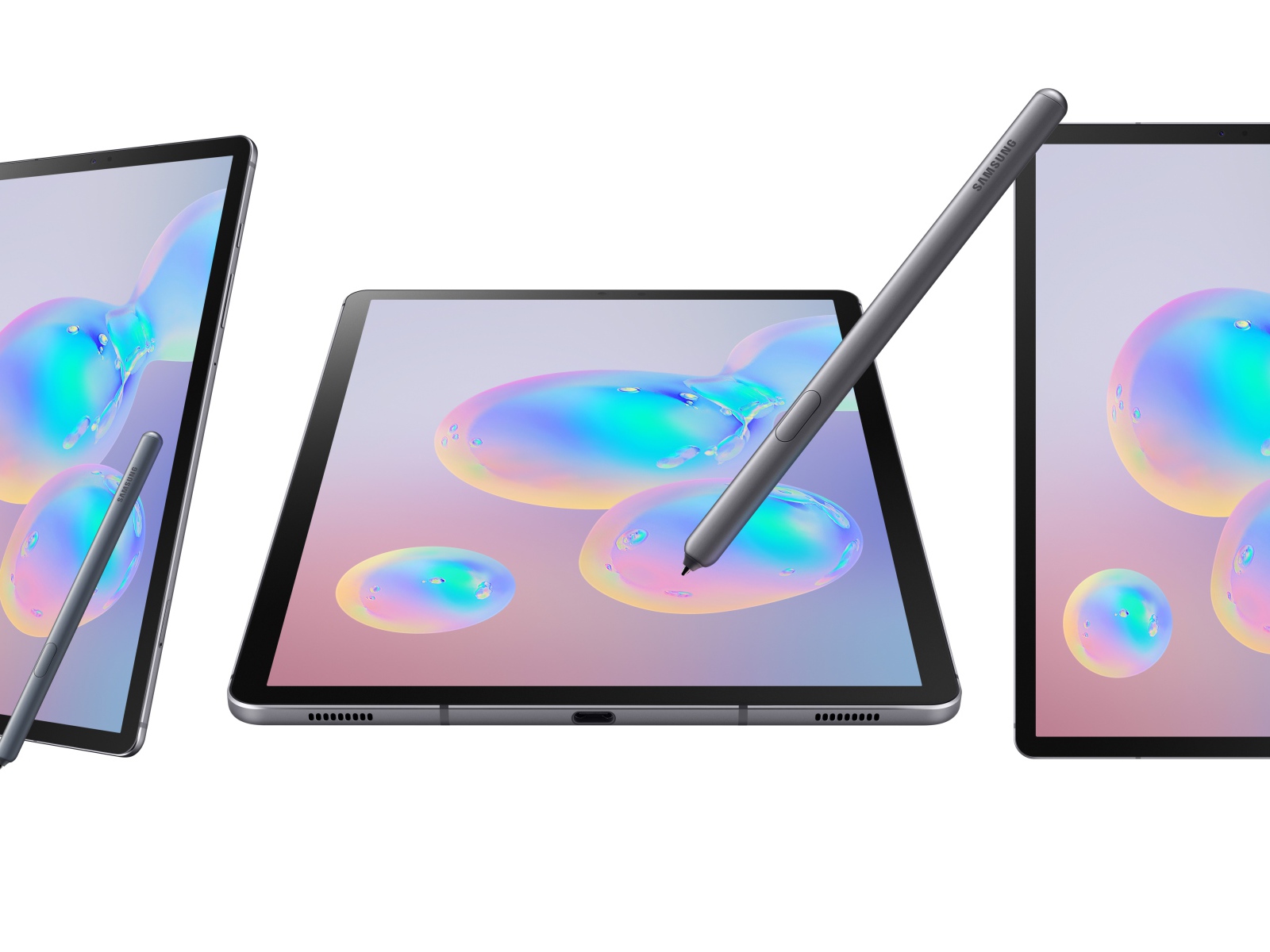 Планшеты Samsung Galaxy Tab S6 на белом фоне