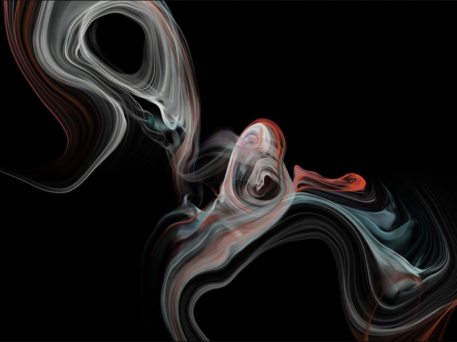 Клубы дыма на черном фоне