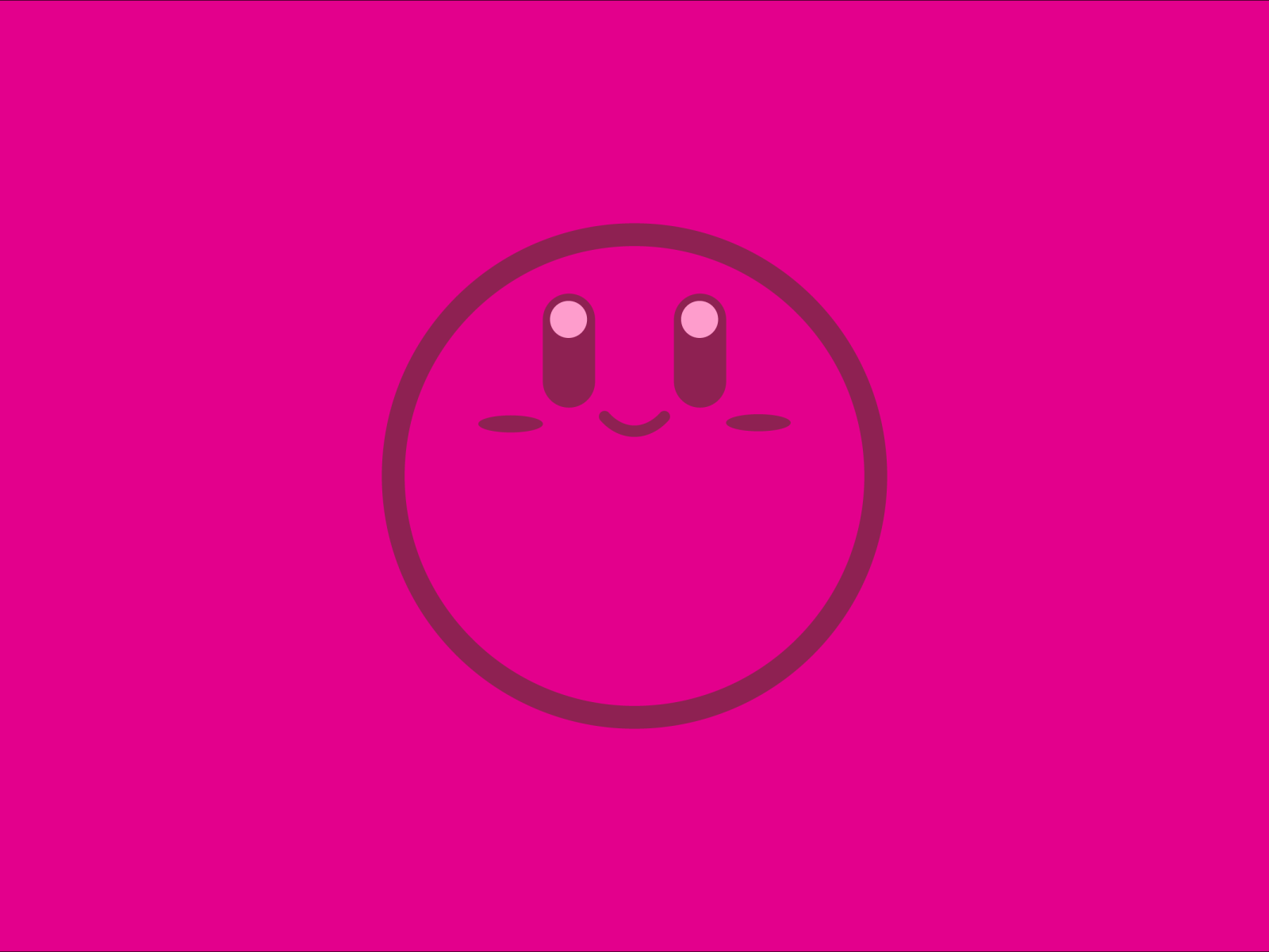 Компьютерная игра Kirby логотип на розовом фоне