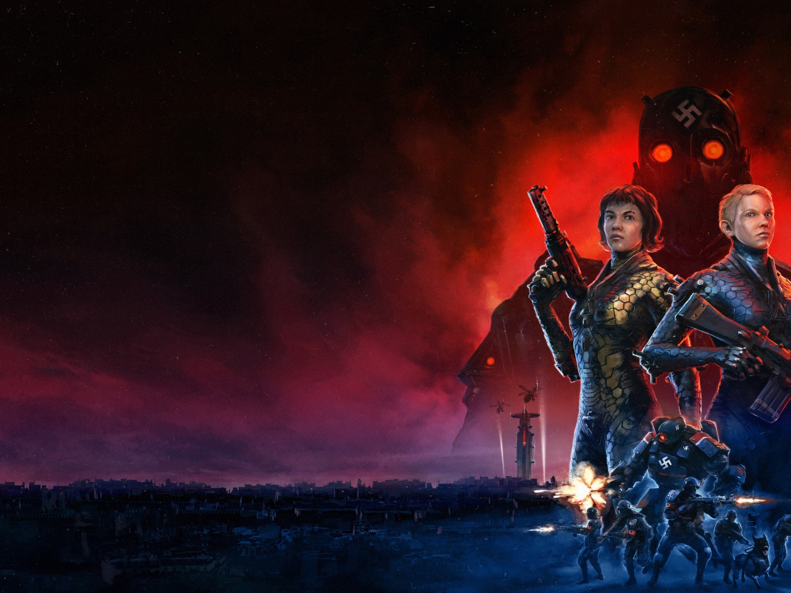Постер новой компьютерной игры Wolfenstein. Youngblood, 2019