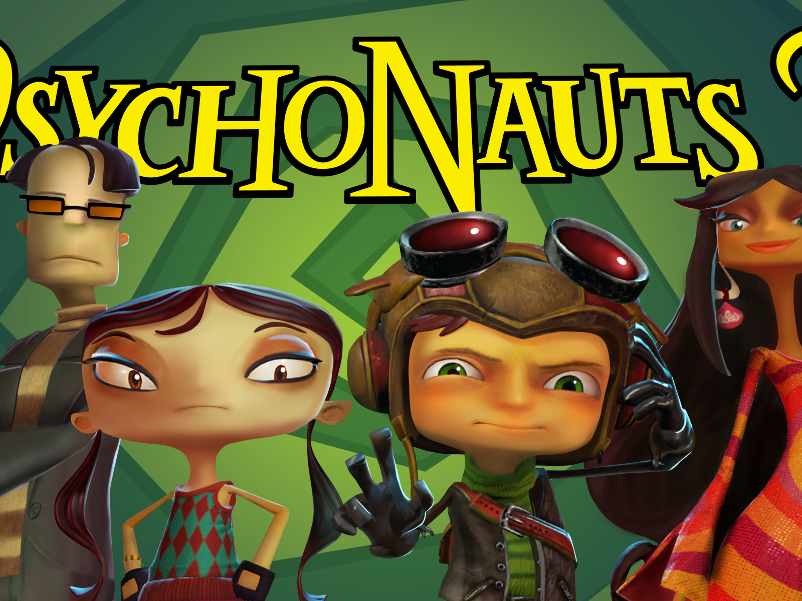 Постер с главными героями игры Psychonauts 2, 2019 года