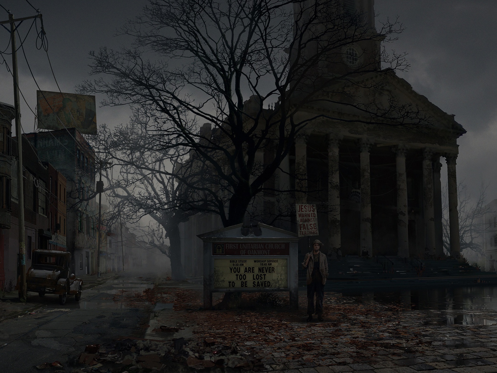 Скриншот компьютерной игры The Sinking City, 2019 года