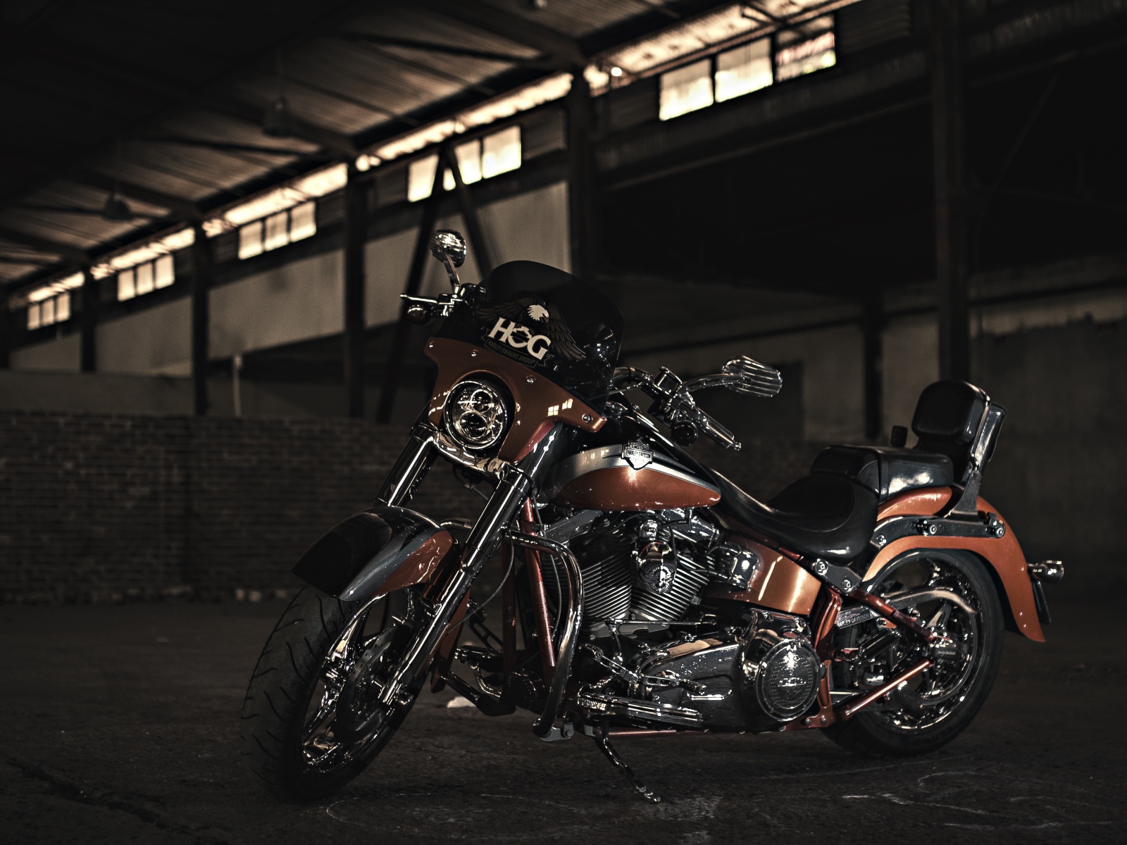 Стильный большой мотоцикл Harley-davidson