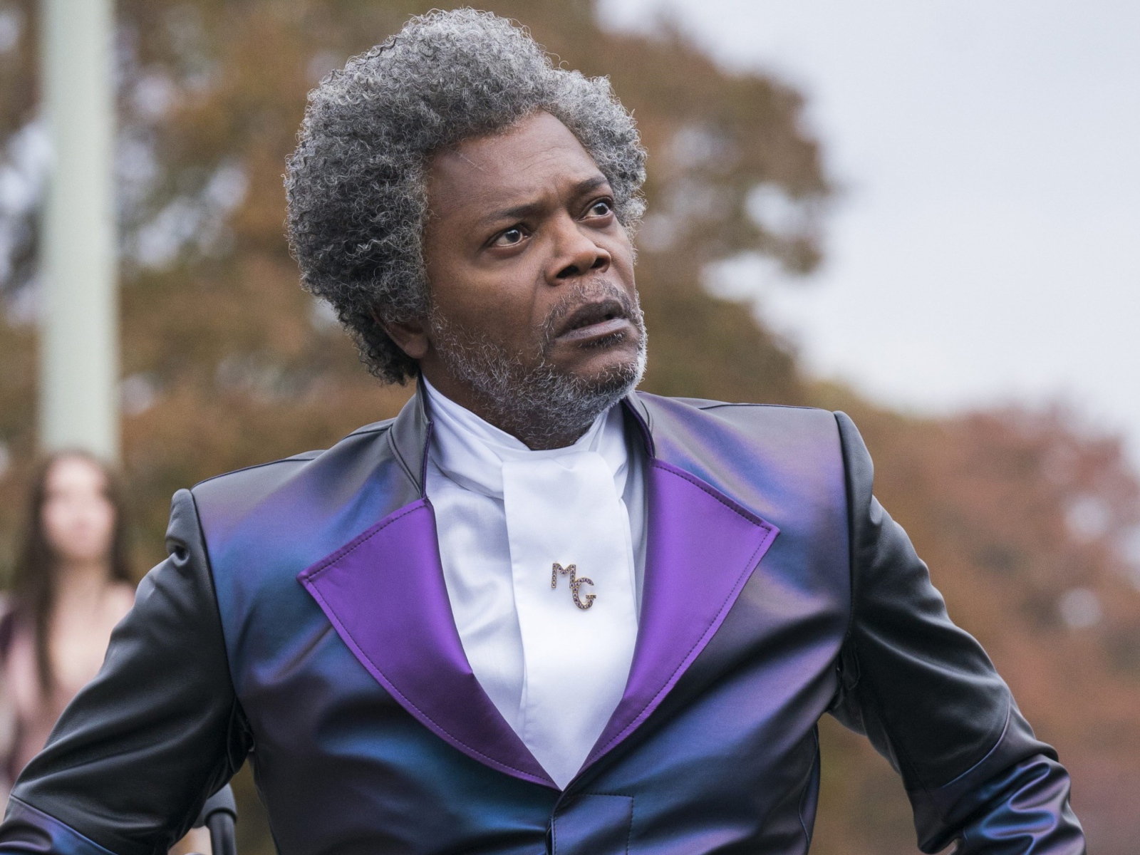 Актер Сэмюэл Лерой Джексон в фильме Стекло, 2019