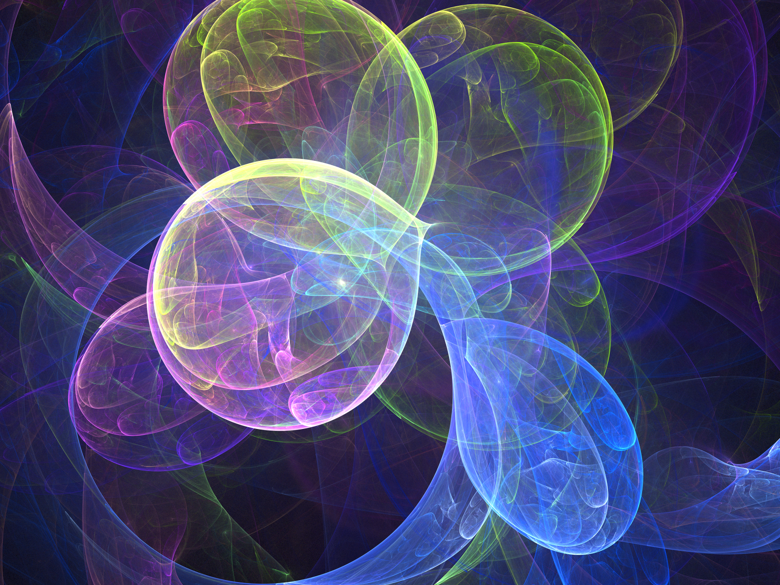 Красивые абстрактные неоновые шары 