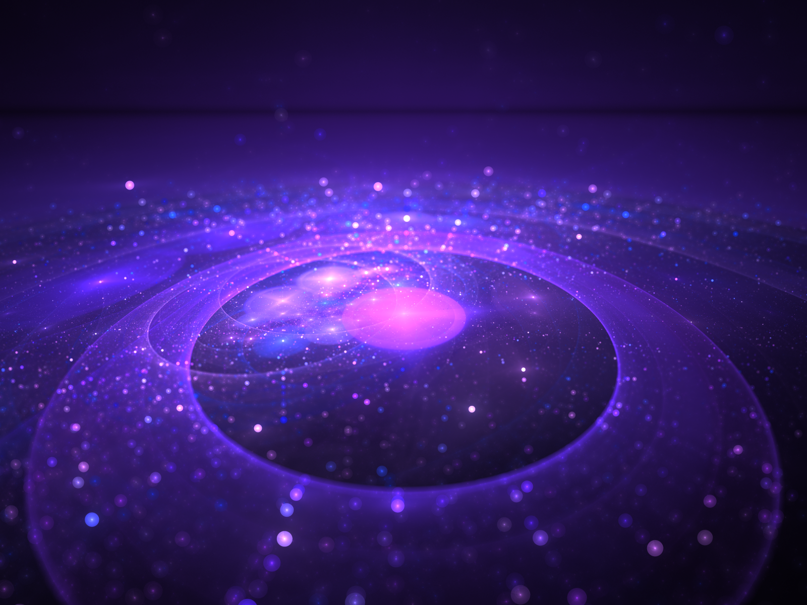 Красивый неоновый рисунок кругами на земле